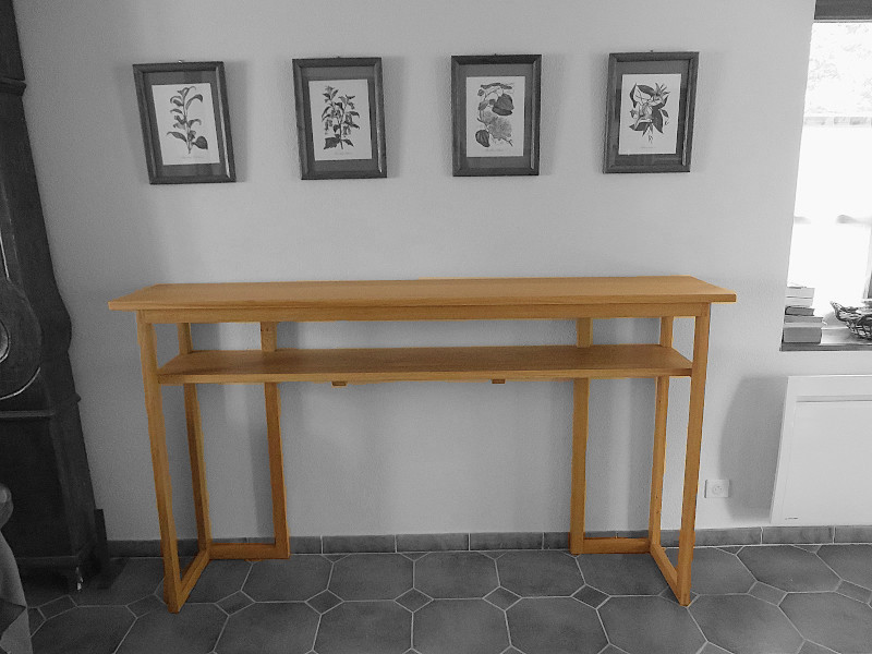 table console chêne